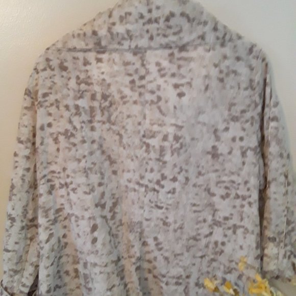 Chico's Beige & White Splatter Jkt Sz. 2 Not Worn! - Picture 8 of 8